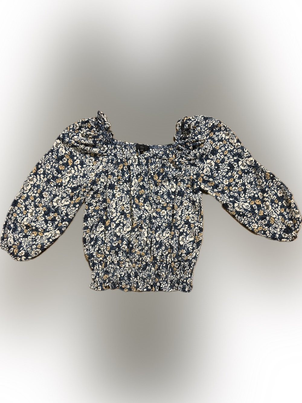 Eclair XS Floral Print Scrunched Blouse